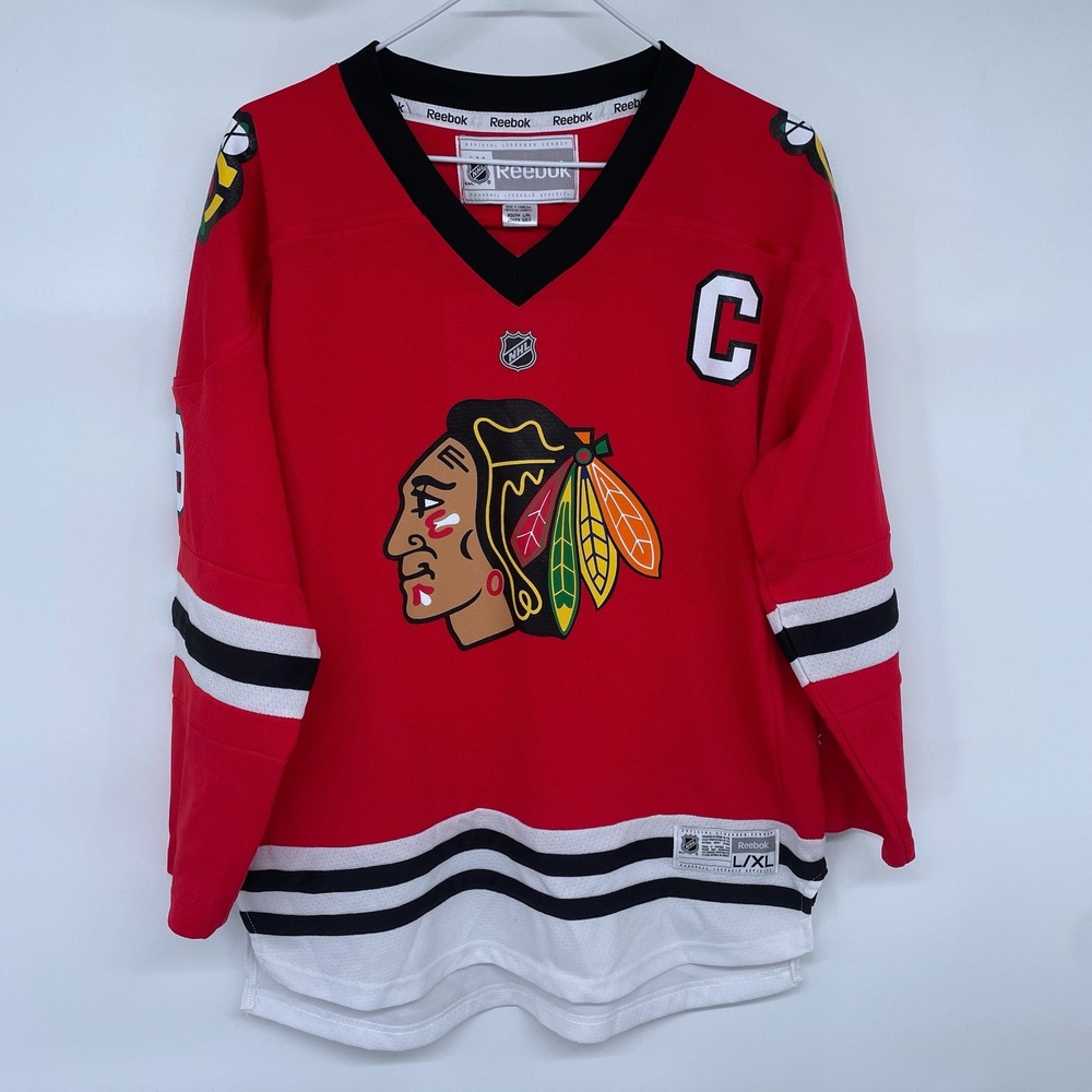 Reebok Chicago Blackhawks Jonathan Toews #19 Hockey Jersey Adult Small Youth XL - Picture 2 of 7